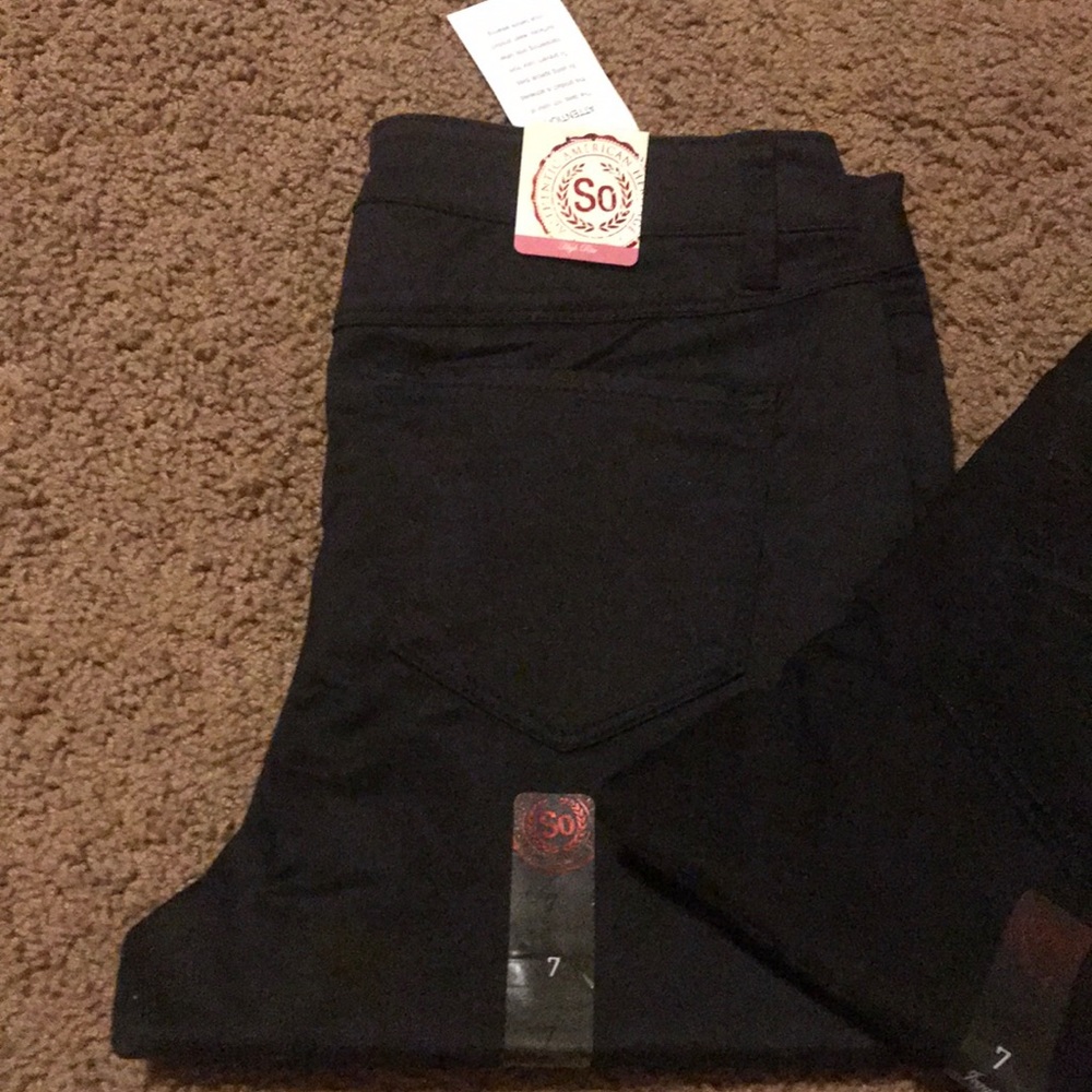 Two SO black jeans.